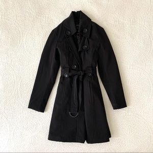 Jones New York Black Trench Coat - Size S